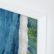 "Indigo Sea" - Art Print in Indigo Sea Blue by Denise Wong - Frame Close-up
