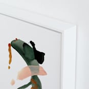 "Calm Forest No. 20" - Art Print in Forest Green by Cait Courneya - Frame Close-up