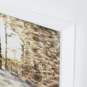 "Winter Walk" - Art Print in Gold Orche by Amy Hall - Frame Close-up