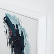 "Mark No. 2" - Art Print in Dark Teal by Kara Schlabaugh - Frame Close-up