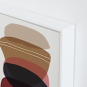 "Blobby Calm" - Art Print in camel red by Svitlana Martynjuk - Frame Close-up