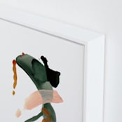 "Calm Forest No. 20" - Art Print in Forest Green by Cait Courneya - Frame Close-up