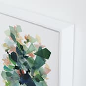 "Emerald Gems" - Art Print in Emerald Green by Yao Cheng Design - Frame Close-up