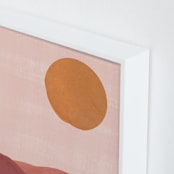 "Sand mountains" - Art Print in Apricot by Annie Shapiro - Frame Close-up