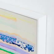 "Happy Inside" - Art Print in Apricot Sunshine by HAPI ART - Frame Close-up