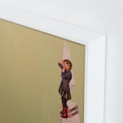 "Vantage Point" - Art Print in Minty Lime by Jamie Peterson - Frame Close-up