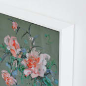 "Arrangement in Rose & Teal" - Art Print in Rose by Sonal Nathwani - Frame Close-up