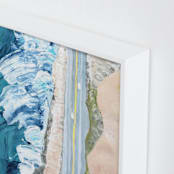 "Pacific Coast Highway" - Art Print in Pacific Teal by Denise Wong - Frame Close-up
