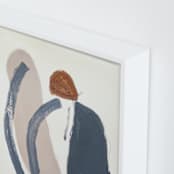 "Tracks No. 3" - Art Print in Indigo by Kara Schlabaugh - Frame Close-up