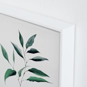 "Magnolia Foliage" - Art Print in Ivory by jinseikou - Frame Close-up