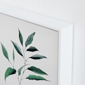 "Magnolia Foliage" - Art Print in Ivory by jinseikou - Frame Close-up