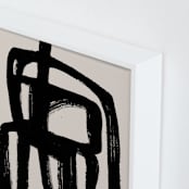 "Abstract ink brush" - Art Print in Obsidian by Cass Loh - Frame Close-up