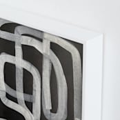 "A Twist, A Turn, A Path" - Art Print in Charcoal by Deborah Velasquez - Frame Close-up