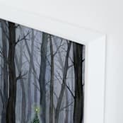 "Silent Night Woods" - Art Print in Winter by Karina Racz - Frame Close-up