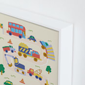 "Big and Small Vehicle" - Art Print in Ivory by Kartika Paramita - Frame Close-up