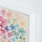 "A Rainbow of Flowers" - Art Print in Pale Sunshine by The Scribblist - Frame Close-up