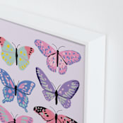 "Vibrant Butterflies" - Art Print in Blush by Cass Loh - Frame Close-up