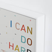 "I Can Do Hard Things" - Art Print in Oatmeal by Annette Allen - Frame Close-up