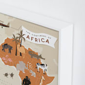 "animals of africa" - Art Print in Camel by Kamala Nahas - Frame Close-up