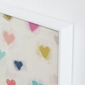 "Our Hearts" - Art Print in Cream Puff by Yaling Hou Suzuki - Frame Close-up