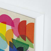 "Rainbow Paper" - Art Print in Rainbow by Krissy Callahan - Frame Close-up