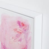 "Deconstructed Peonies" - Art Print in Passion Pink by Britt Mills - Frame Close-up