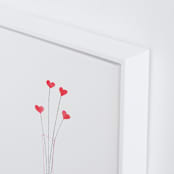 "Watercolor Heart Bouquet" - Art Print in Rose by Belia Simm - Frame Close-up