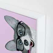 "photobomb" - Art Print in bubblegum by Deborah Chou - Frame Close-up