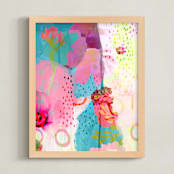 "Fading Memories" - Art Print in Teal by Portia Monberg - Framed