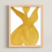 "Ochre no. 1" - Art Print in Yellow-ochre by Maran Ree Whiting - Framed