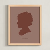 "Tone on Tone Silhouette" - Custom Print in Rustique by Minted - Framed