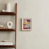 "Globe plot" - Art Print in Peach by Catilustre - In a Room