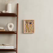 "Frida & Florence " - Art Print in Yellow-Red-Blue by Maran Ree Whiting - In a Room