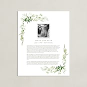 "Verdure Obituary Print" - Custom Print in White by Leah Bisch - Unframed