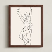 "Transfiguration 02" - Art Print in Ivory Black by Catilustre - Framed