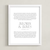 "Our Vows: Portrait Orientation Custom Print" - Custom Print in Midnight Blue by Minted - Framed