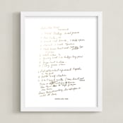 "Your Text: Custom Foil Print" - Custom Foil Print in Gold by Minted - Framed