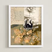 "Summer Long Forgotten" - Art Print in Vintage Paper by raven erebus - Framed
