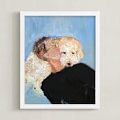 "Recharge" - Art Print in Blue by Mary Ketch - Framed