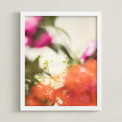 "Protea II" - Art Print in tangerine by Kamala Nahas - Framed