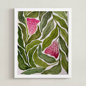 "Seeking balance" - Art Print in Forest Green by Rushmi - Framed