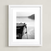 "from here to there" - Art Print in Misty Grey by Karen Kaul - Framed