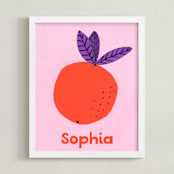 "My Fruity Family III" - Personalized Art Print in Citrus by Marta Crea - Framed
