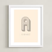 "Artisan" - Art Print in Almond by Marabou Design - Framed