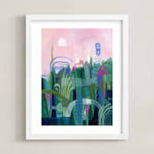 "Feel So Fine" - Art Print in Emerald Green by Sarina Diakos - Framed