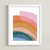 "paper rainbow" - Art Print in Rainbow by Carrie Moradi - Framed