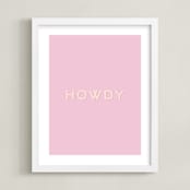 "Cowgirl II" - Art Print in Rose Petal Pink by Gwen - Framed