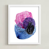"Skeleton Petals 6" - Art Print in Multicolor by Maggie Ramirez Burns - Framed