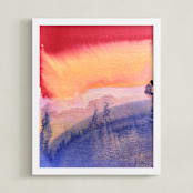 "That Light" - Art Print in Glorious shade of salmon by Aimee Siberon - Framed