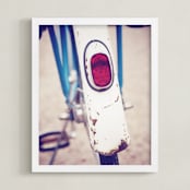 "Vintage Bike Back" - Art Print in Gravel beige by Johanna Phillips Huuva - Framed